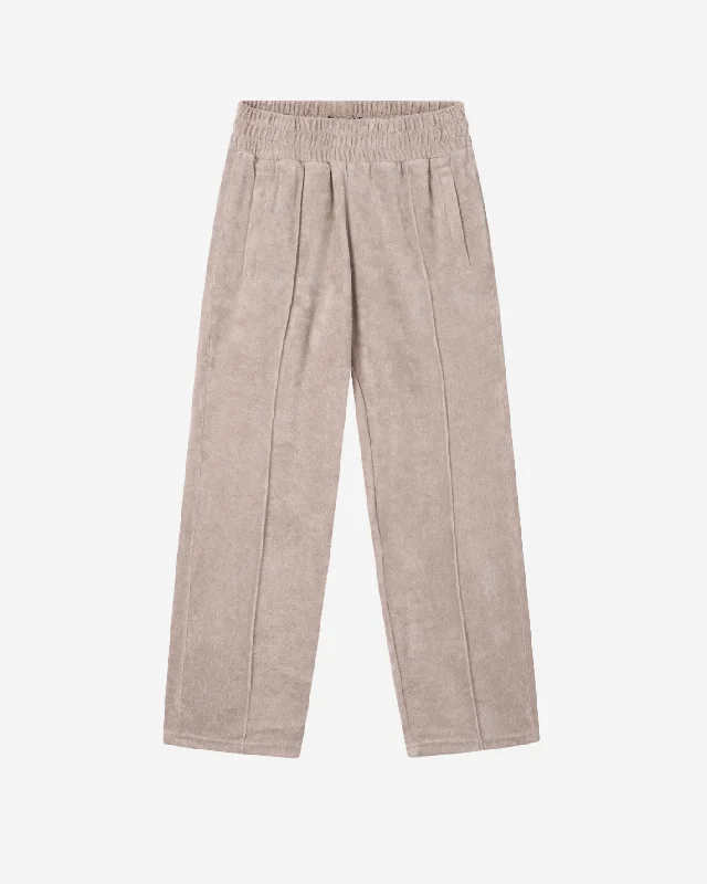 Terry Cropped Pant Cashmere Trendy Wide-Leg Pants