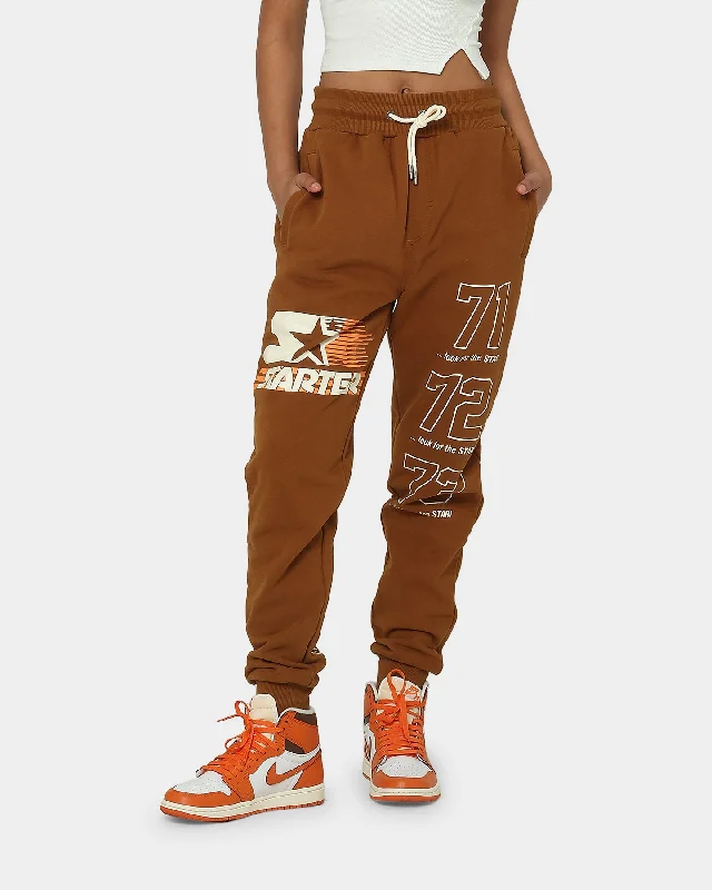 Starter Look For Stars Track Pants Brown Comfy Athletic Pants