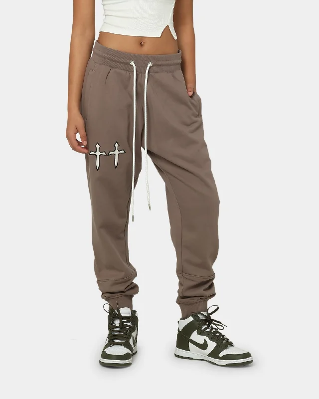 Saint Morta Graves Sweat Pants Dark Brown Comfortable Denim Pants
