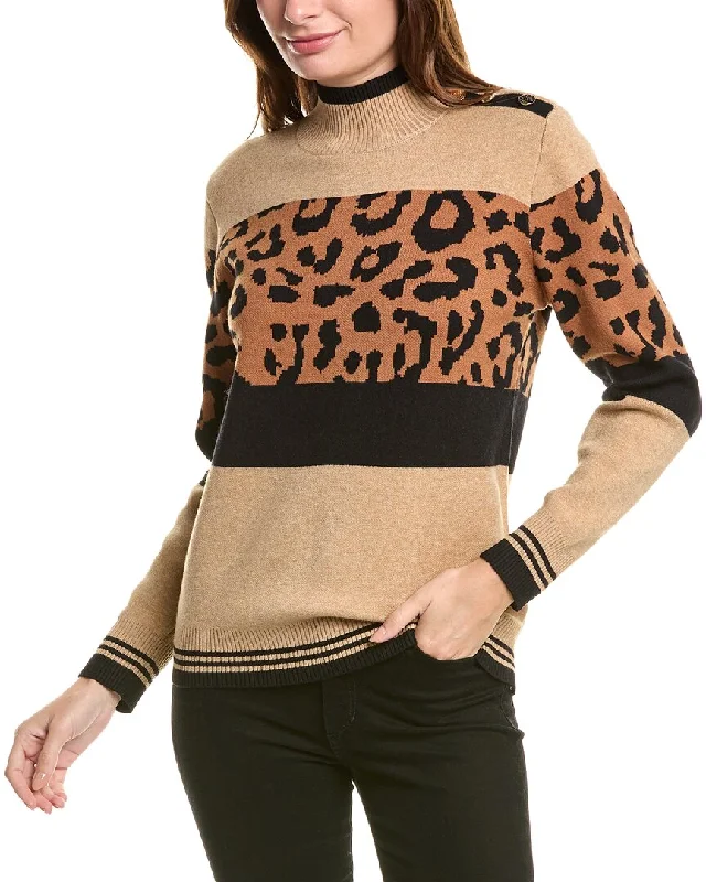 Joseph A. Turtleneck Sweater Cable Knit Ribbed Knit Lace Knit