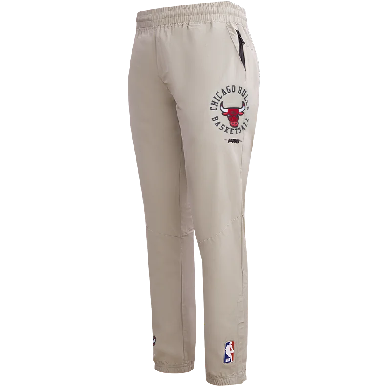 NBA CHICAGO BULLS HYBRID MEN'S WOVEN PANT (KHAKI) Chic Wool Trousers
