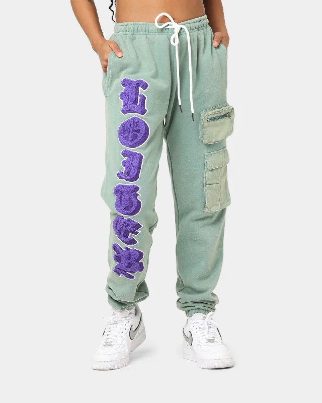 Loiter Sunchyme Track Pants Green Cozy Knit Pants
