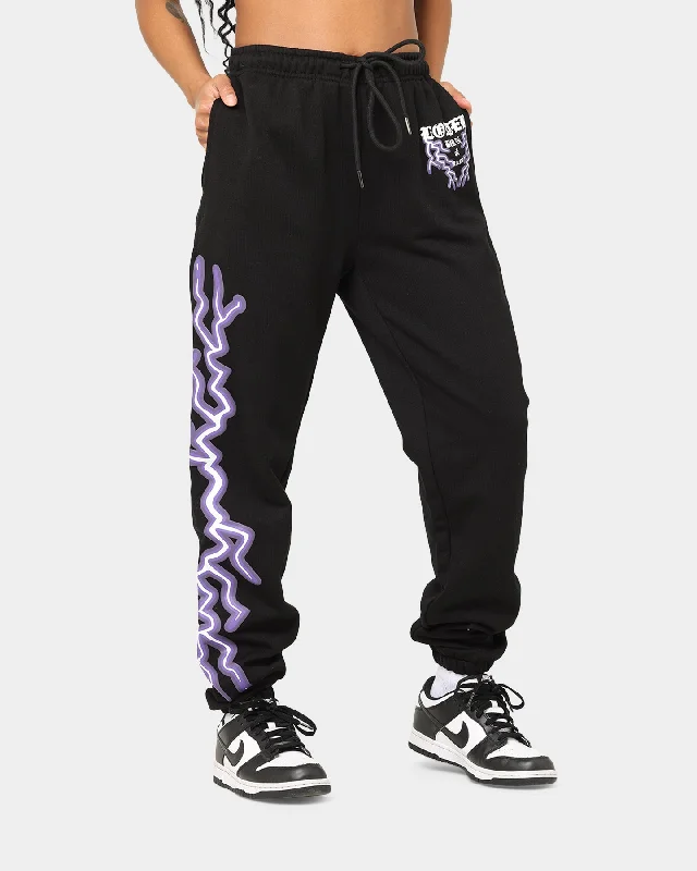 Loiter Born Of Pain Track Pants Black Elegant Palazzo Trousers