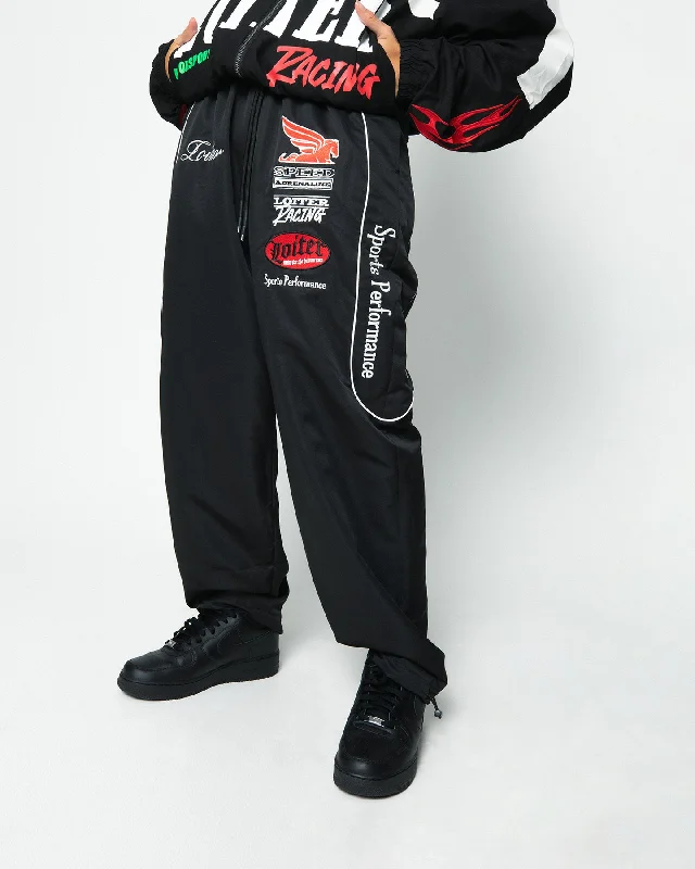 Loiter Speedway Track Pants Black High-Waist Jeans