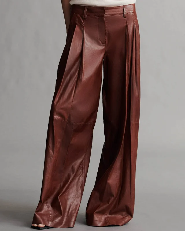 Leather Didi Pants Classic Straight Pants