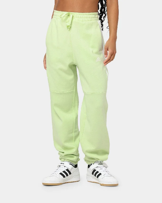 Adidas Women's Hyperglam High Rise Sweat Pants Almost Lime Casual Yoga Pants