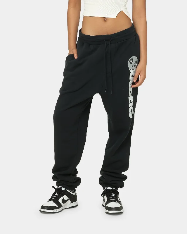 Mitchell & Ness Raiders Wordmark Sweat Pants Faded Black Comfortable Cargo Pants