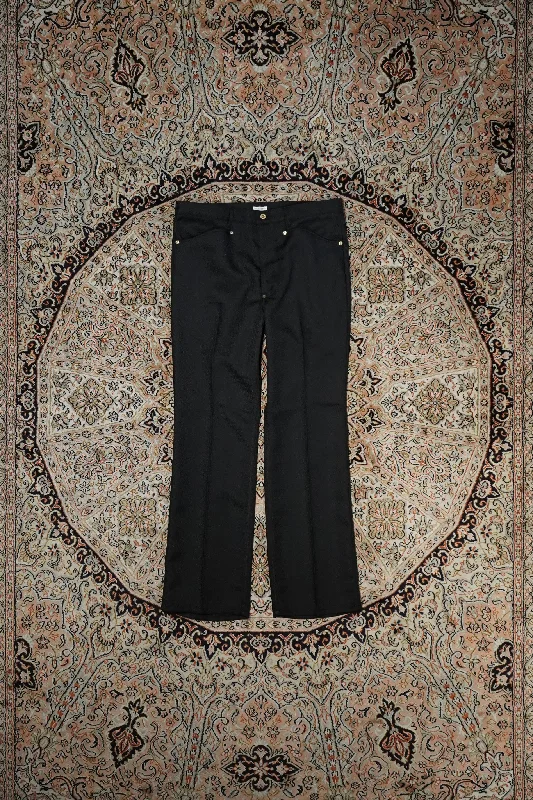 SOLARIS&Co. POLYESTER FLARE PANTS - B949 (BLACK) Formal Dress Pants