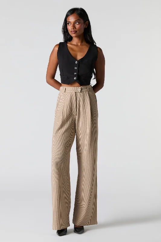 Crepe Straight Leg Dress Pant Classic Flared Pants