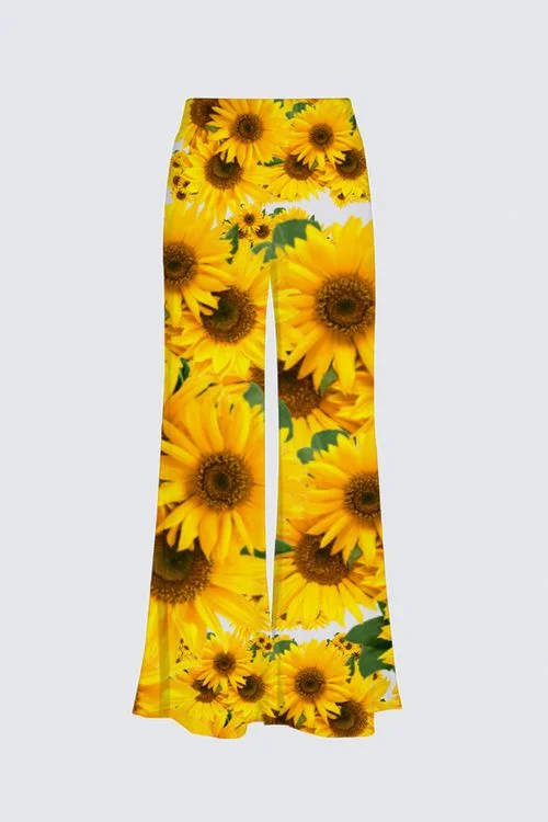 TRP Floral Print 04 Designer Carla Palazzo Pants Classic Pleated Pants