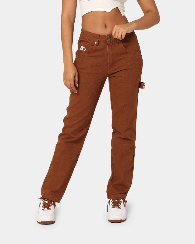 Starter 95' Relaxed Chino Pants Brown Cozy Full-Length Pants