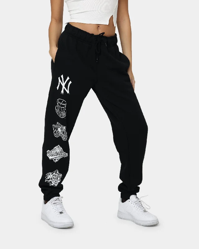 New Era New York Yankees Track Pants Black/White Classic Straight Pants