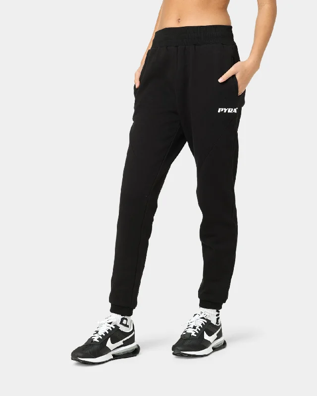 PYRA Women's Optimism Track Pants Black/White Wide-Legged Palazzos