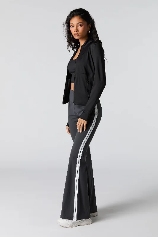 Active Side Striped Flare Pant Slim-Fit Khaki Pants