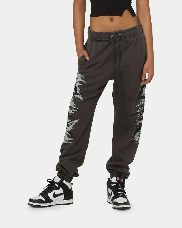 Carre Metalle Distressed Track Pants Washed Grey Cozy Lounge Pants