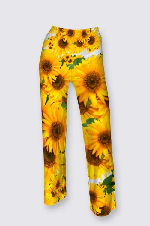 TRP Floral Print 04 Designer Luna Straight Leg Pants Chic Checkered Pants
