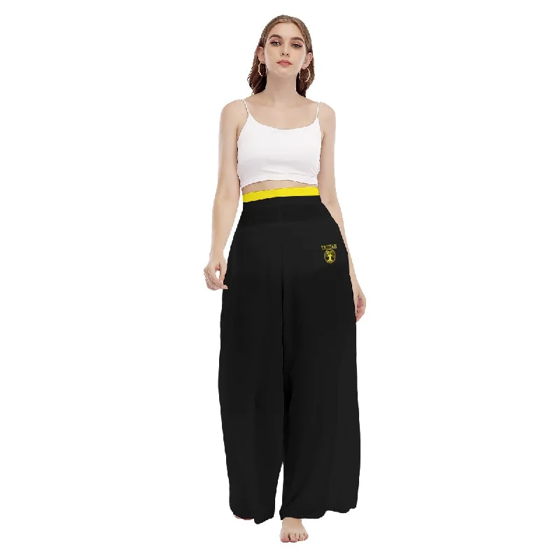 Yahuah-Tree of Life 02-01 Designer High Waist Wide Leg Pants High-Waist Yoga Pants