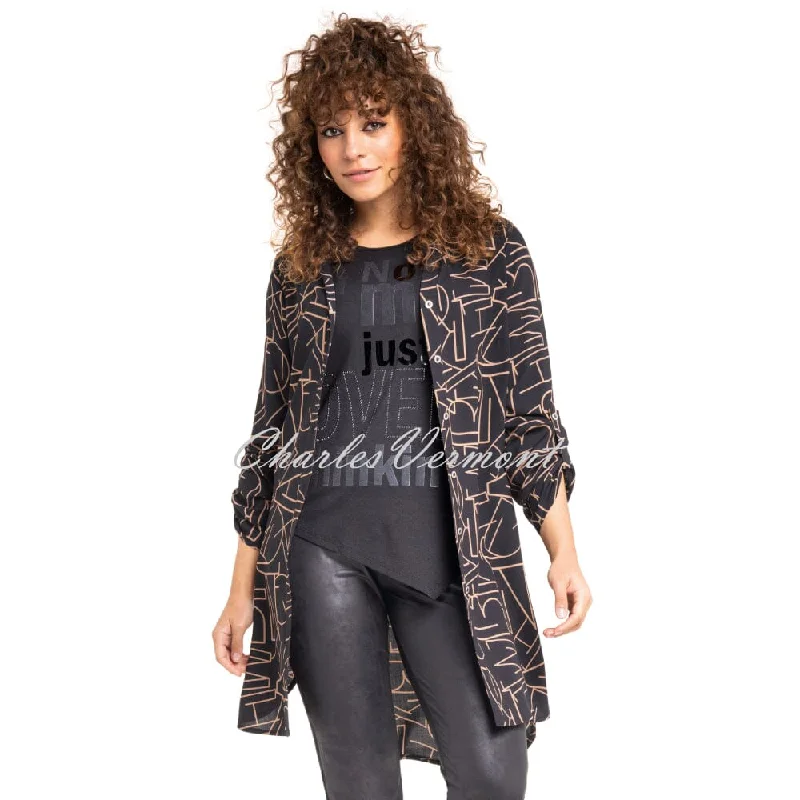 Doris Streich Longline Blouse - Style 229246-87 Silky Tunic Blouse