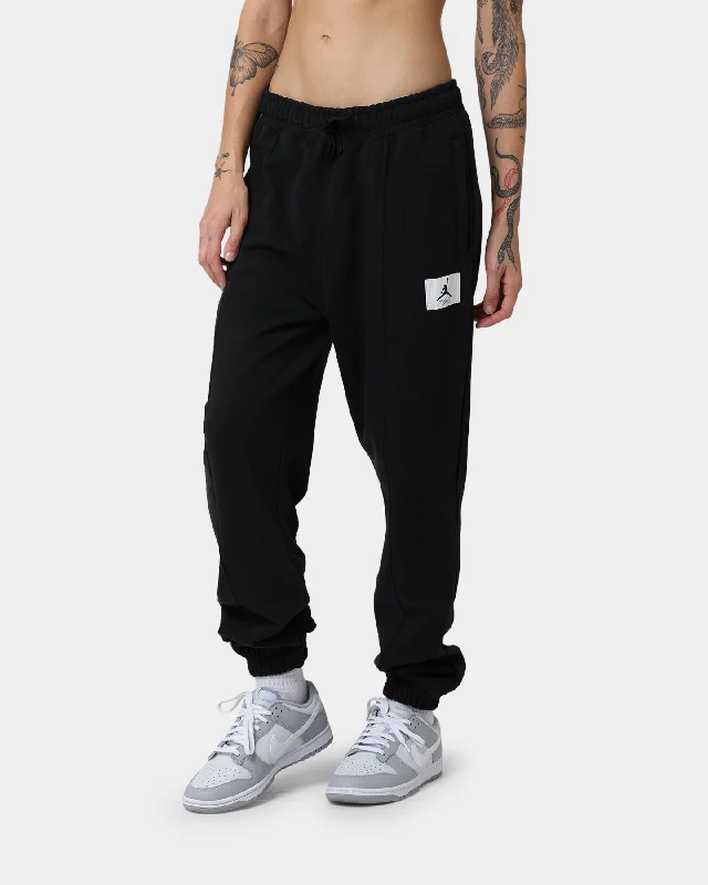 Jordan Women's Essential Fleece Pants Black Comfy Cargo Trousers