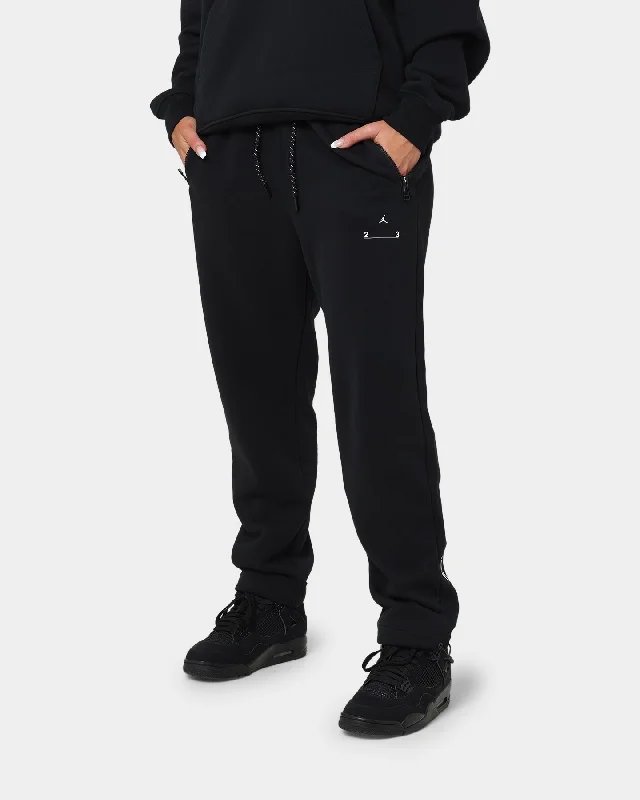 Jordan 23 Engineered Fleece Pants Black/White Trendy High-Waist Trousers