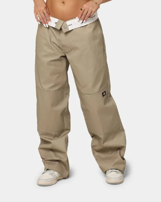 Dickies Loose Double Knee Work Pants Khaki High-Waist Jogger Pants