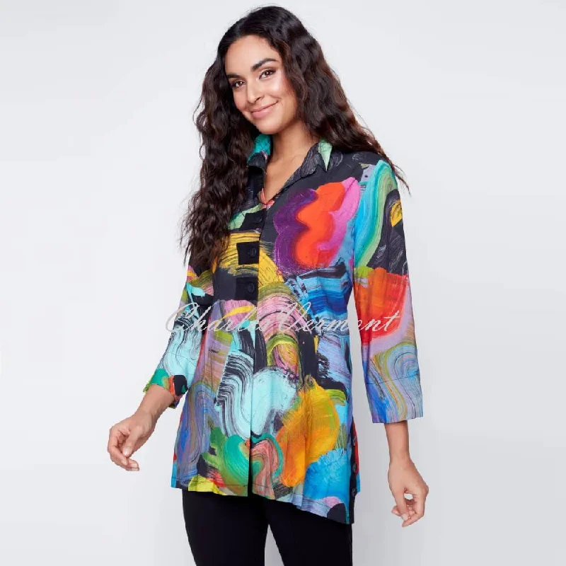 Claire Desjardins Button Front Blouse - Style 91296 Versatile Layering Blouse