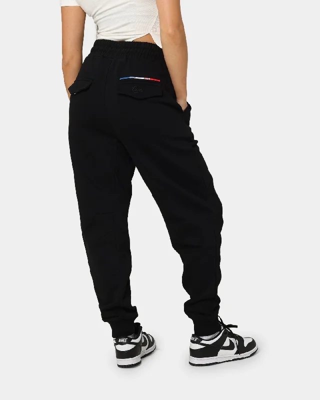 Carre Forme Relaxed Track Pants Black Comfortable Jogging Pants