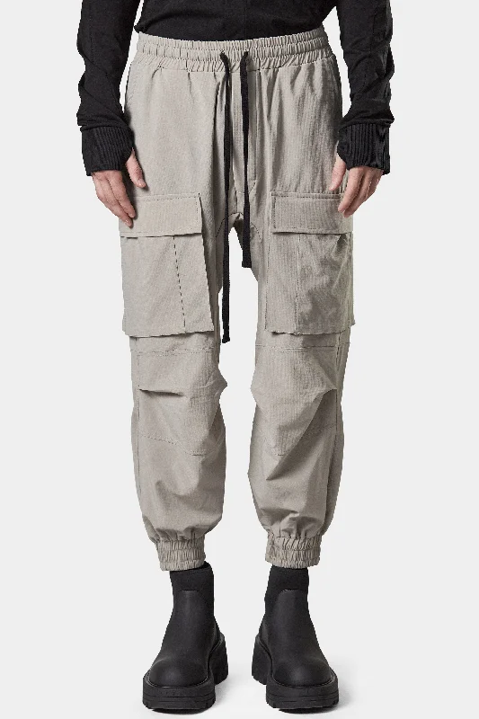 Cargo pocket pants, Beige Wide-Legged Palazzos