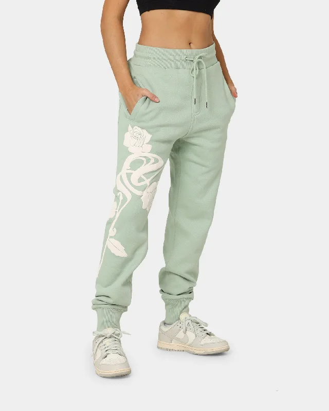 Carre Tourbillion Sweat Pants Sage Soft Stretch Trousers