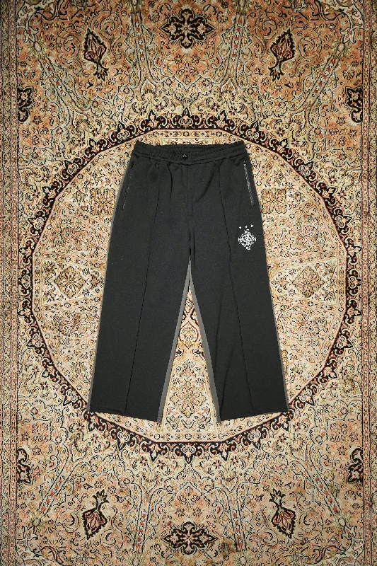 SOLARIS&Co. WIDE TRACK PANTS (BLACK) Casual Drawstring Pants