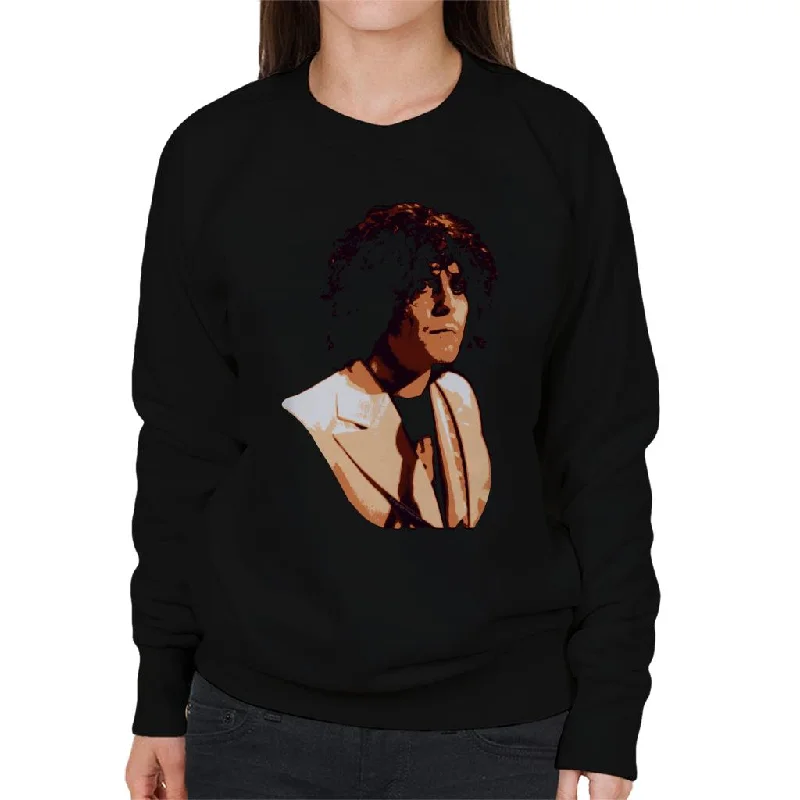TV Times Marc Bolan With T Rex Supersonic TV Show Women's Sweatshirt Zip Hoodie Drawstring Kangaroo Pocket TV Times Marc Bolan With T Rex Supersonic TV Show Women's Sweatshirt Zip Hoodie Drawstring Kangaroo Pocket