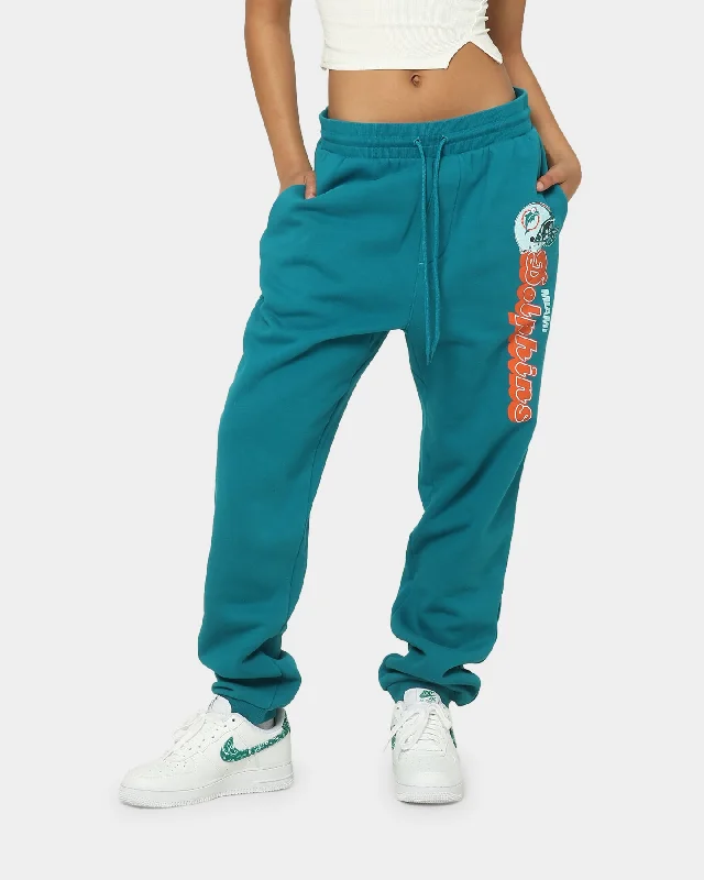 Mitchell & Ness Miami Dolphins Wordmark Sweat Pants Faded Teal Lightweight Linen Pants