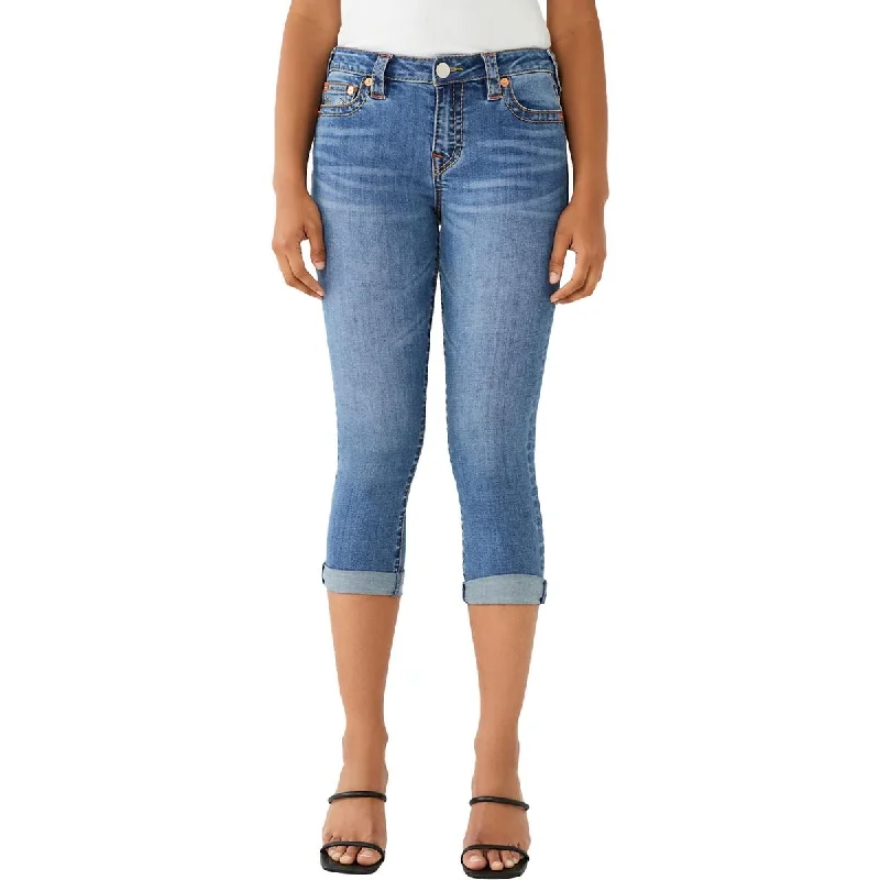Womens Capri Skinny Capri Jeans Chic Ripped Jeans