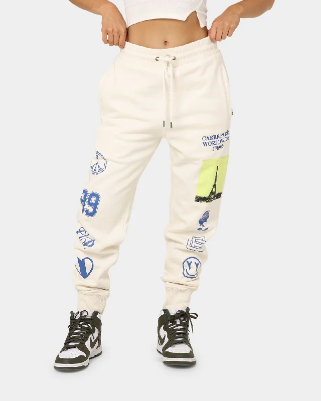 Carré Worldwide Classic Track Pants Off White Wide-Legged Palazzos