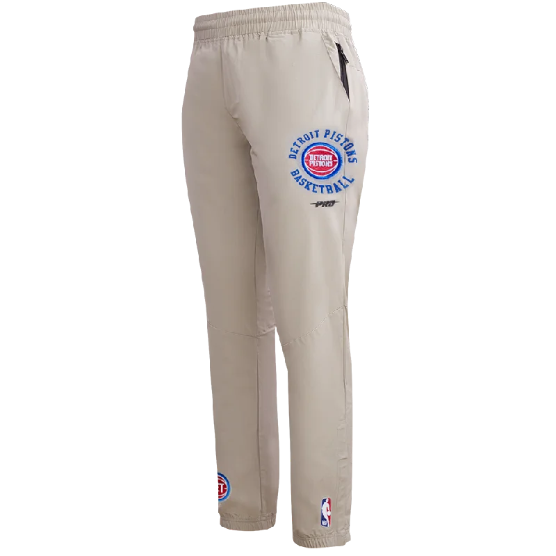 NBA DETROIT PISTONS HYBRID MEN'S WOVEN PANT (KHAKI) Casual Track Pants