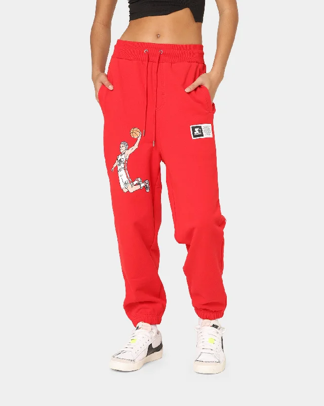 Starter Jam City Bag Pants Red Comfortable Denim Leggings