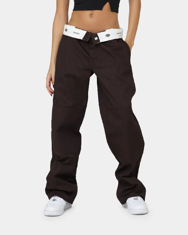 Dickies Loose Double Knee Work Pants Dark Brown Chic Black Leggings