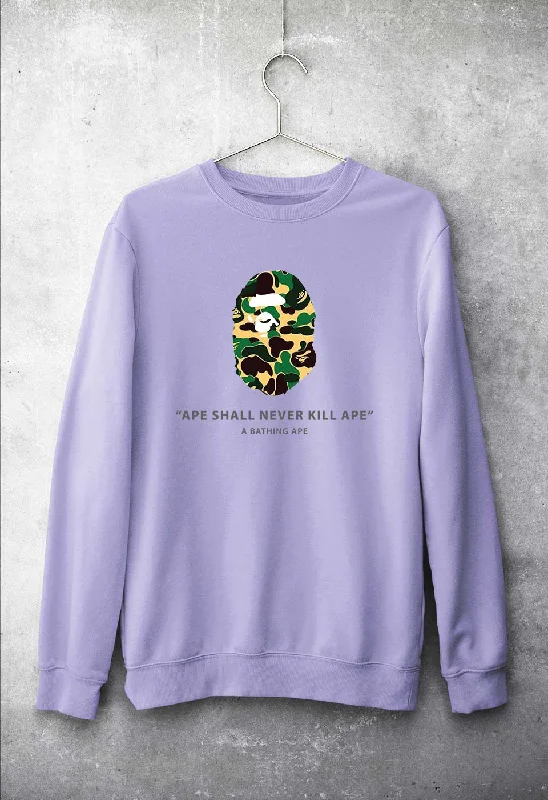 A Bathing Ape Unisex Sweatshirt for Men/Women Hoodie with Gradient Ombre Colorful