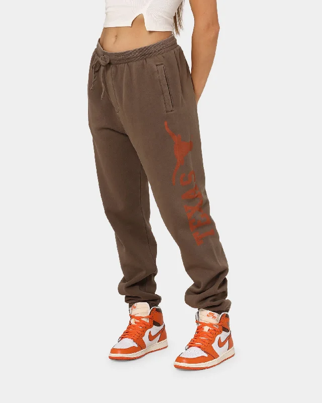 National Collegiate Athletic ASSC Texas Longhorns Vintage Baggy Track Pants Washed Chocolate Comfortable Wide-Leg Pants