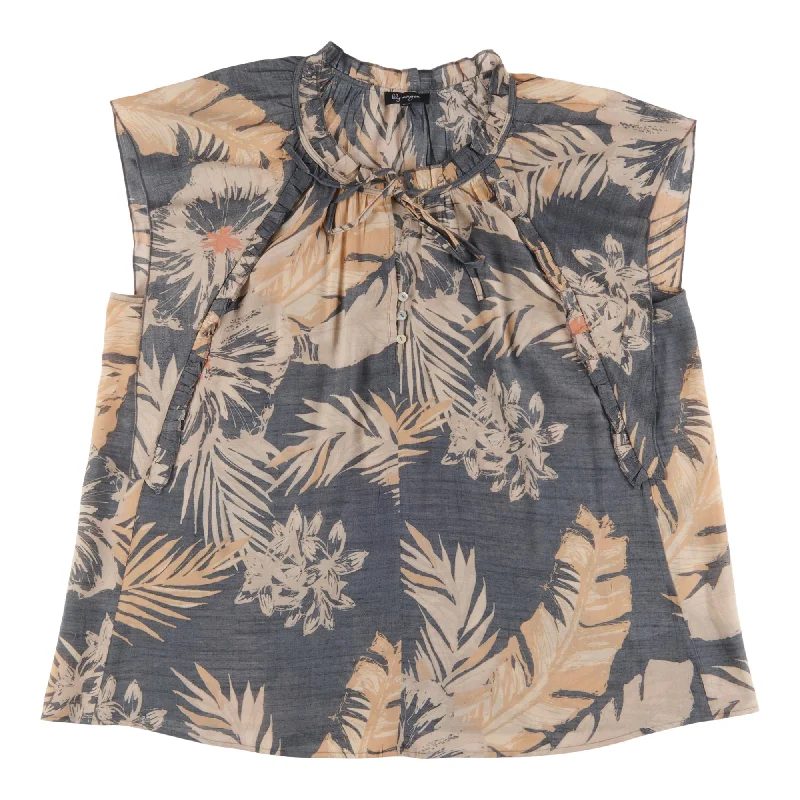 lily morgan Women's Plus Mystic Ruffle Blouse Feminine Ruffle Blouse