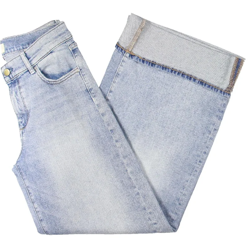 Womens Low Rise Wide Leg Wide Leg Jeans Fashionable Cropped Denim Jeans