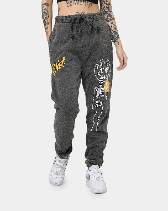 Diet Starts Monday State Champs Sweat Pants Black Stretch Fit Pants