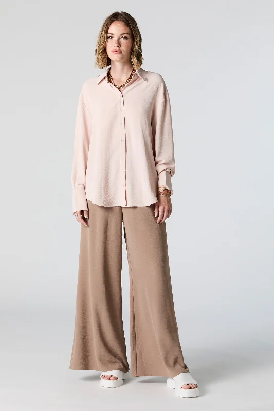 Solid Palazzo Pant Chic Capri Pants