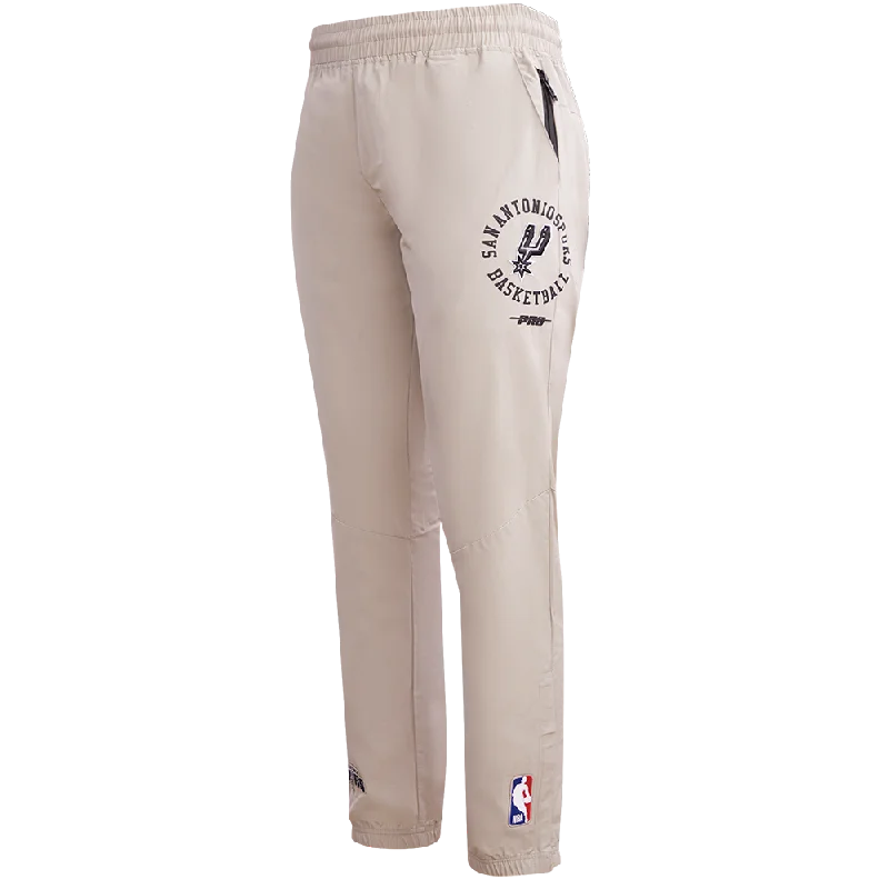 NBA SAN ANTONIO SPURS HYBRID MEN'S WOVEN PANT (KHAKI) Stylish Paperbag Waist Pants