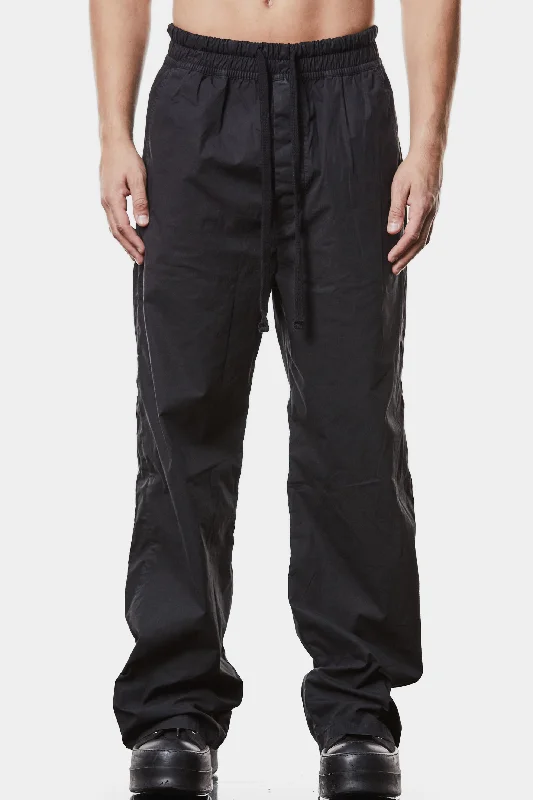 Wide cotton poplin pants, Black Chic Black Leggings