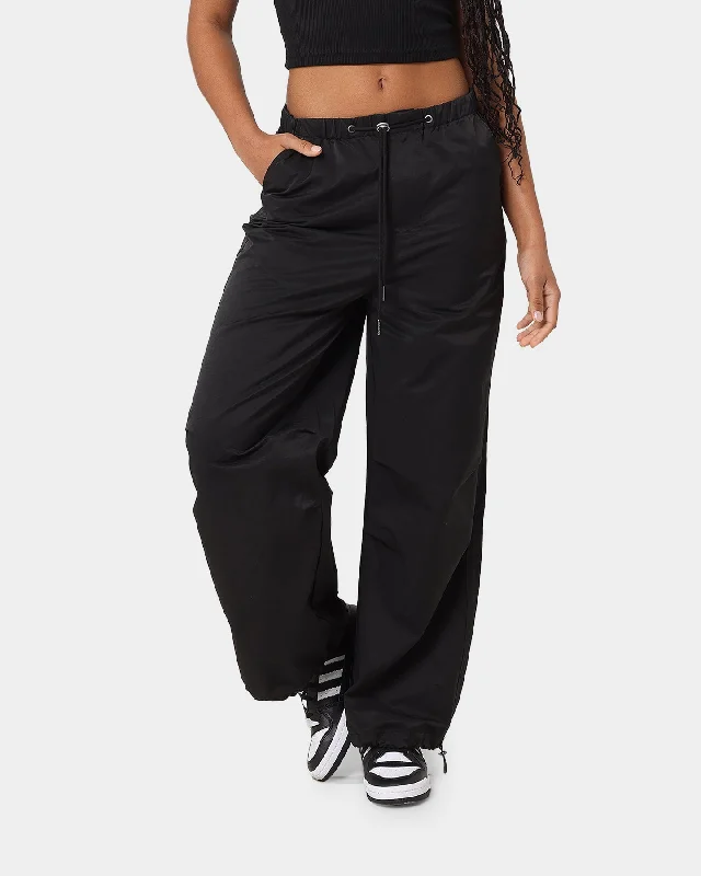 MNML Women's Parachute Pants Black Trendy Tapered Pants