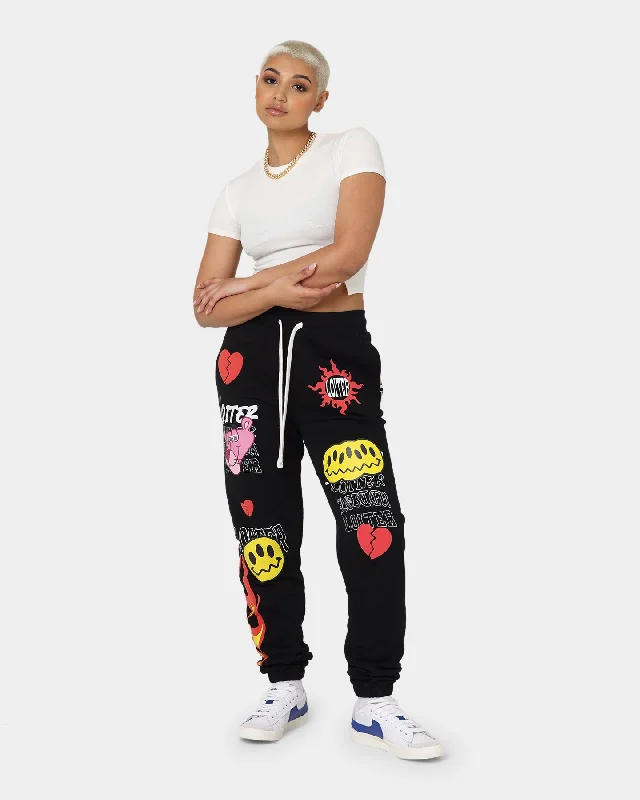 Loiter Freedom Sweat Pants Black Classic Flared Pants