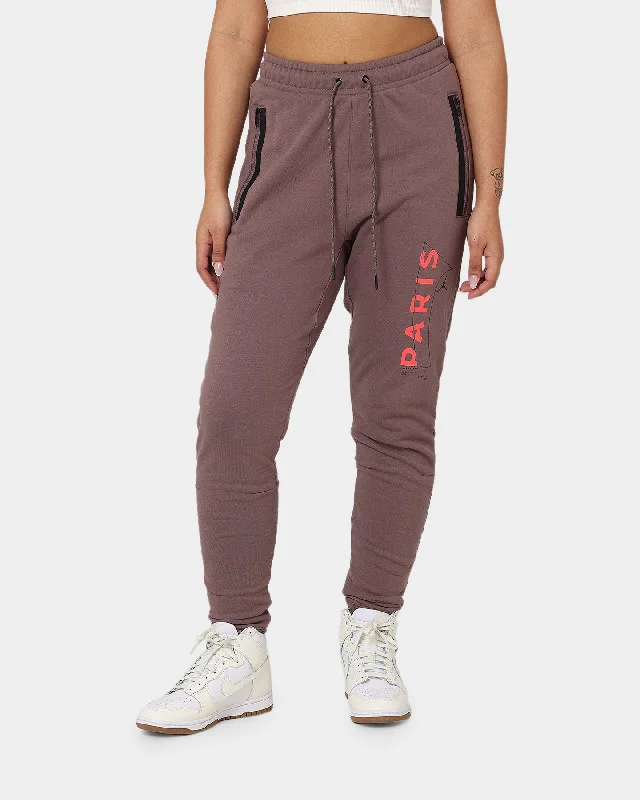 Jordan X Paris Saint-Germain Fleece Pants Plum Eclipse Casual Lounge Pants