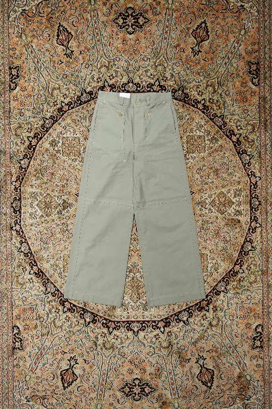 SOLARIS&Co. NAVAL FLARE PANTS-WATCHDOG (SAGE GREEN)(EXCLUSIVE) Formal Stretch Pants