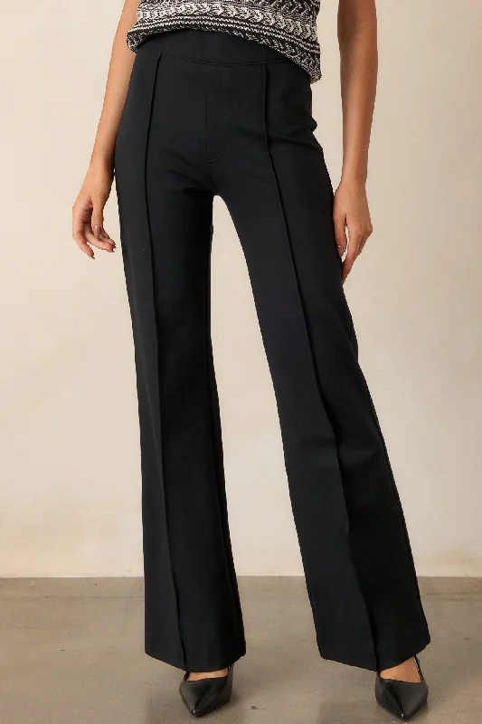 The Perfect Black Hi-Rise Flare Pants Soft Sweatpants Style